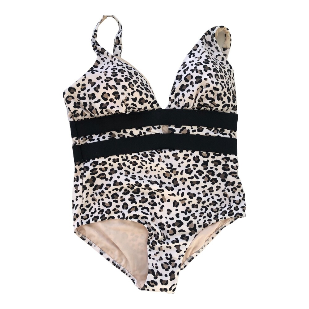 Swimsuits for All Sexy Leopard Print Plunging Neckline One‎ Piece Suit 20